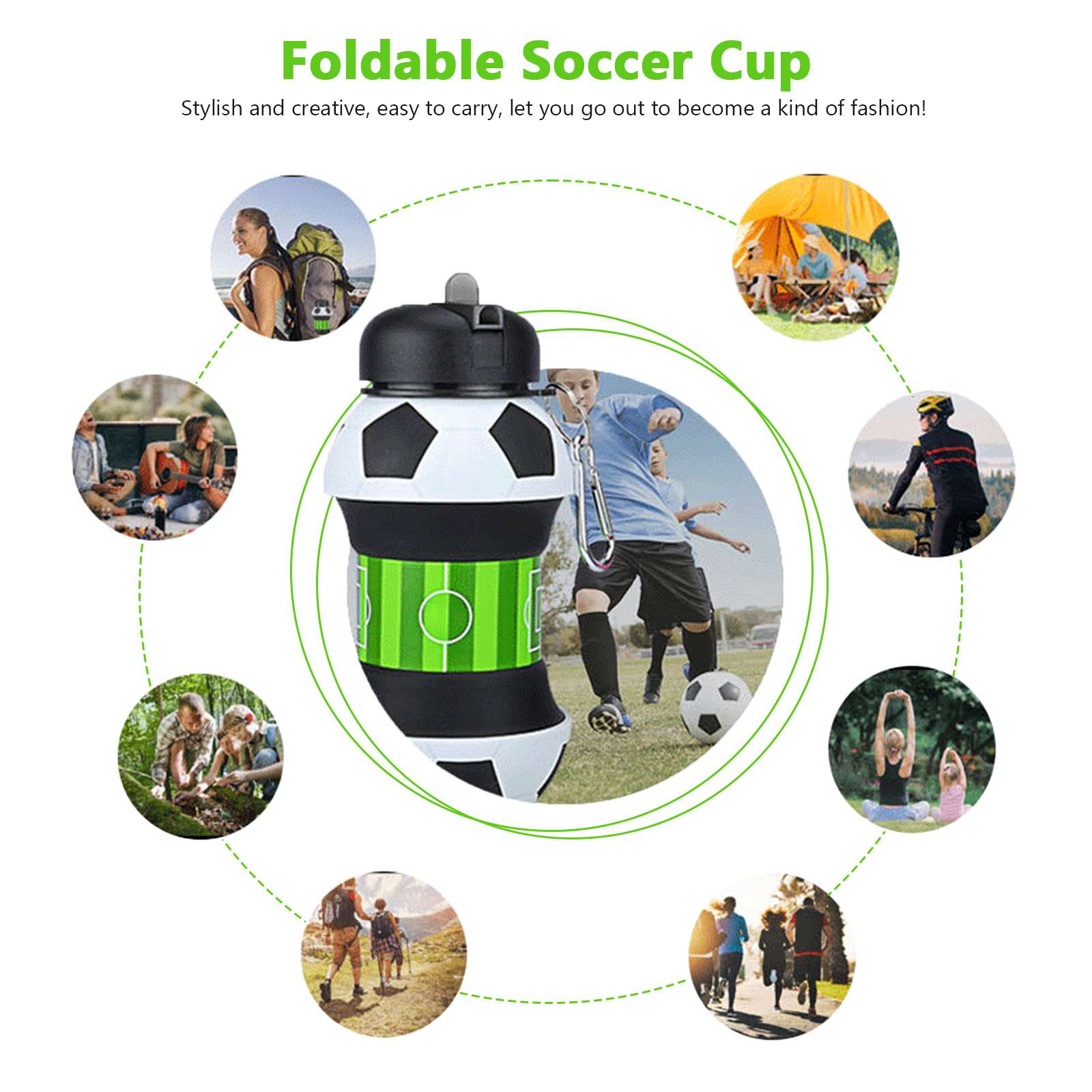 550ml Foldable Football Water  - đánh giá và giá Sports Equipment Stores