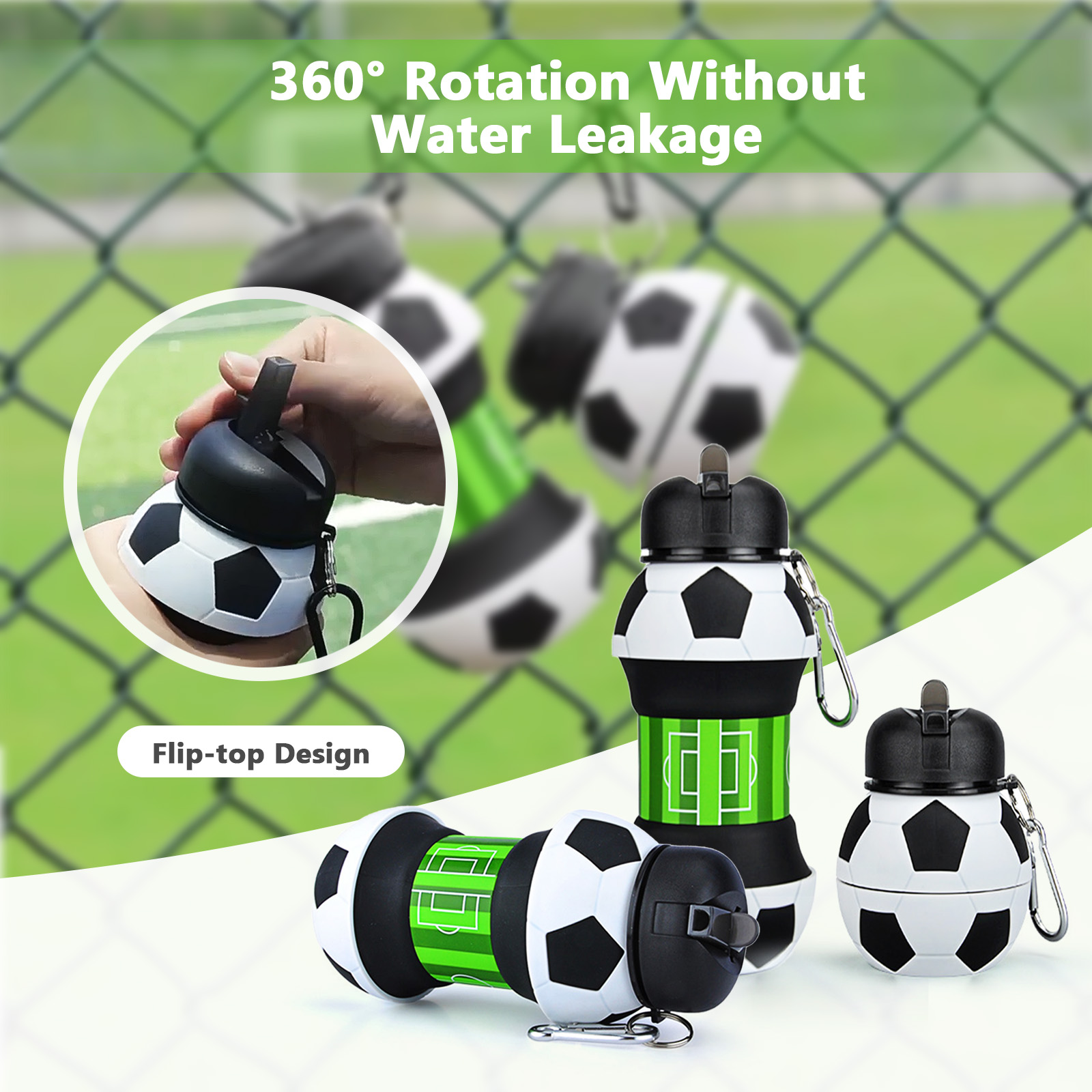 550ml Foldable Football Water  - đánh giá và giá Sports Equipment Stores